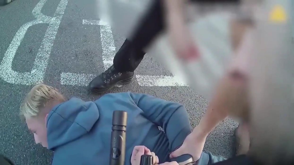 Prisoner on run steals van, rams police cars, gets caught