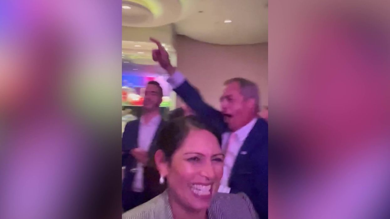 Priti Patel and Nigel Farage hit the dancefloor at Tory conference after party