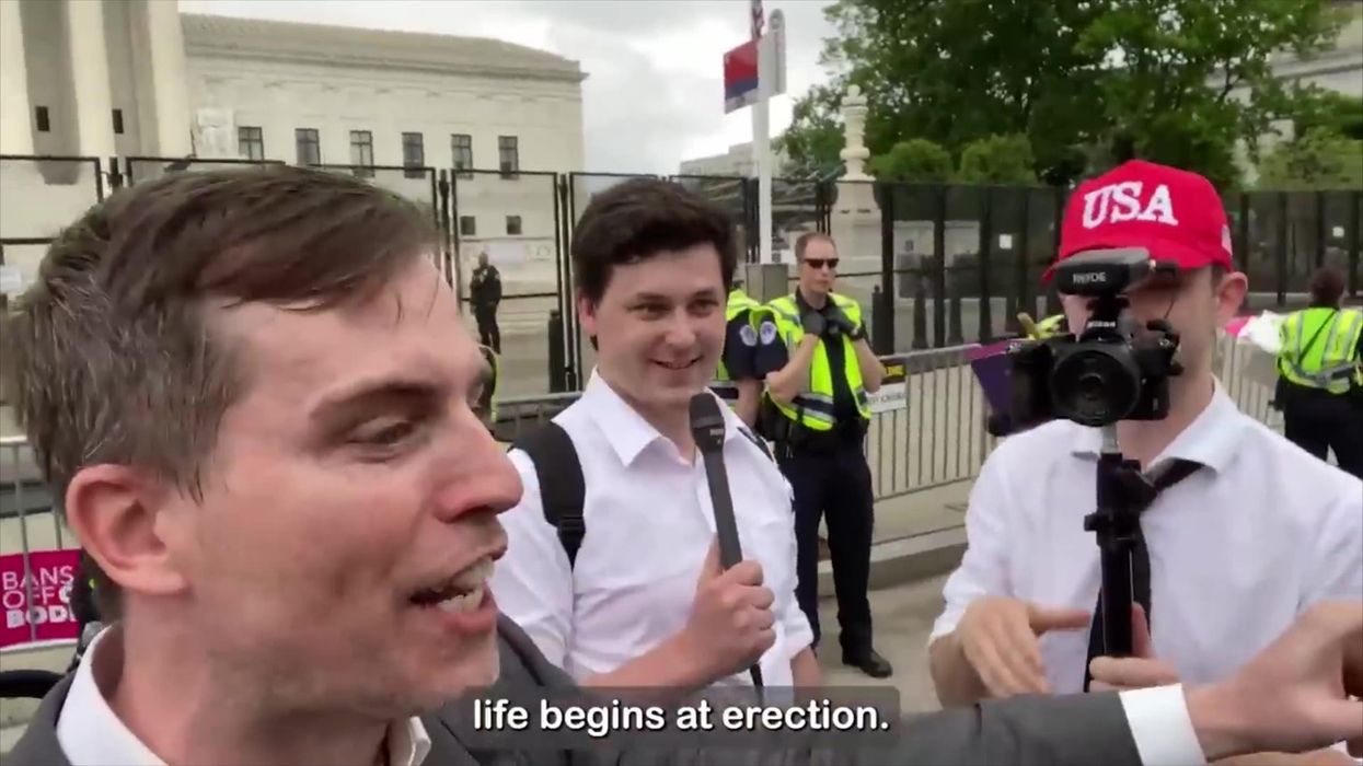 Pro-lifers get spectacularly trolled outside the Supreme Court