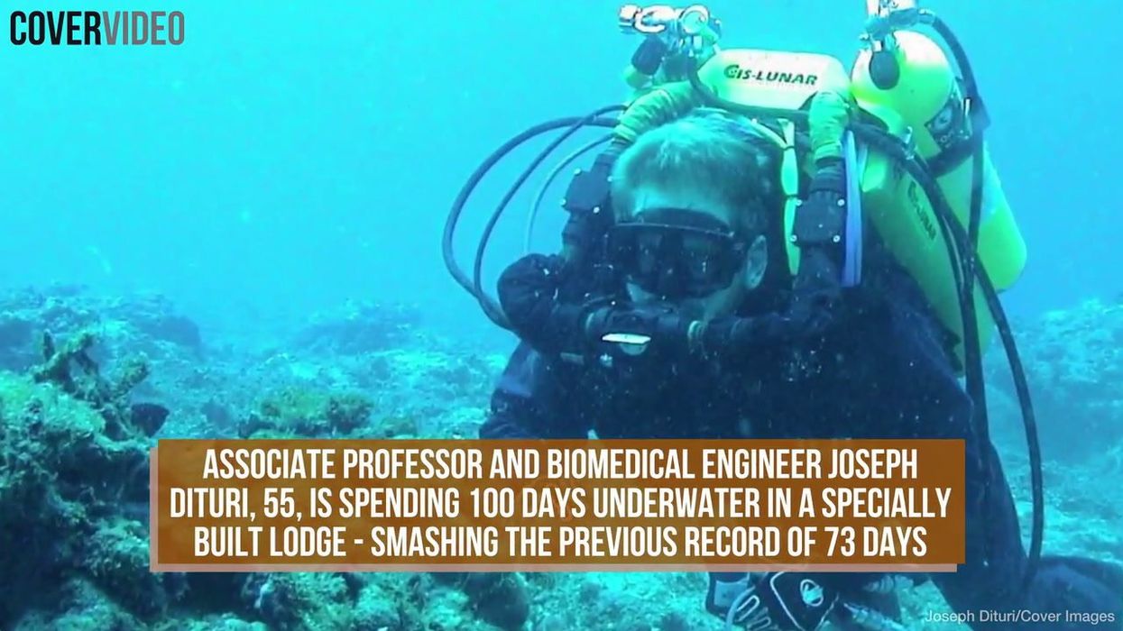 Florida professor is attempting to live underwater for 100 days
