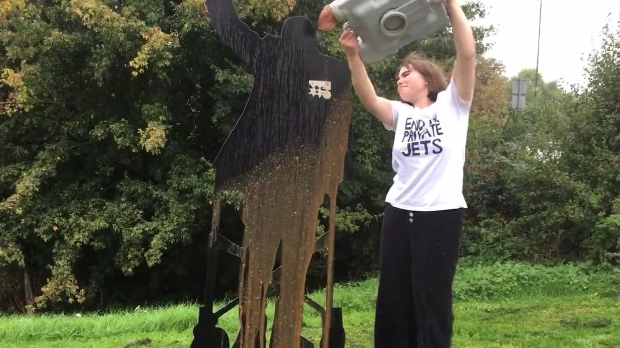 A protester poured poo all over a Captain Tom statue and everyone is confused