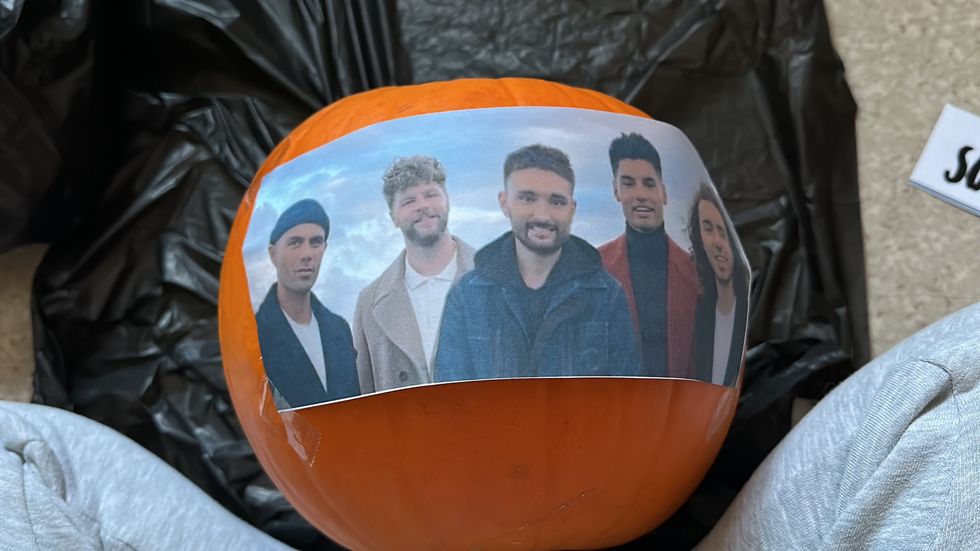 Pumpkin with image on it