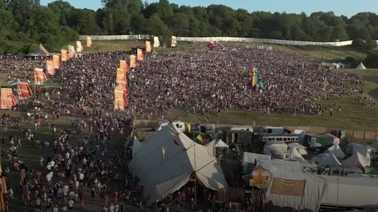 The first night of Glastonbury witnessed the most incredible sunset
