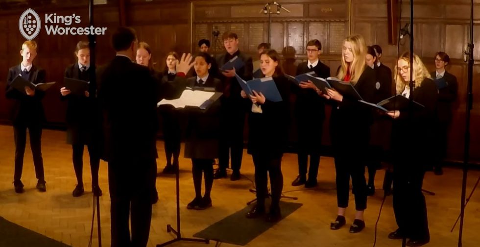 Pupils from the King's School chamber choir