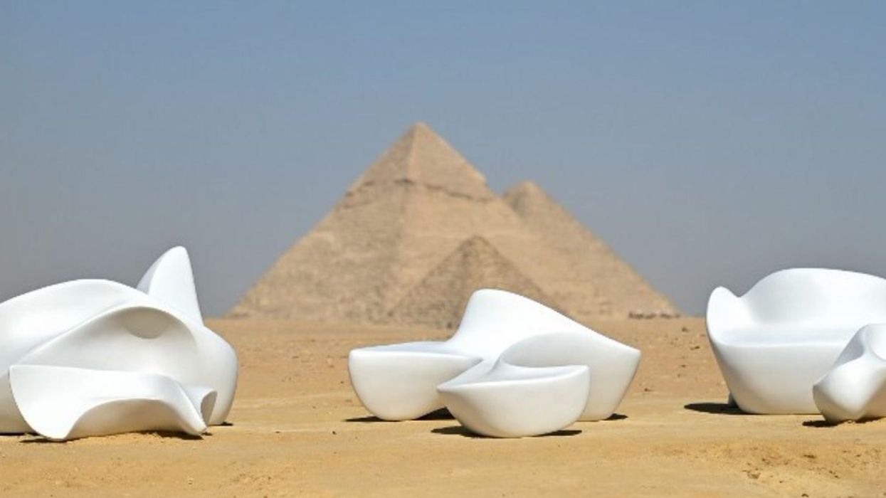 The Great Pyramid of Giza actually has more than four sides