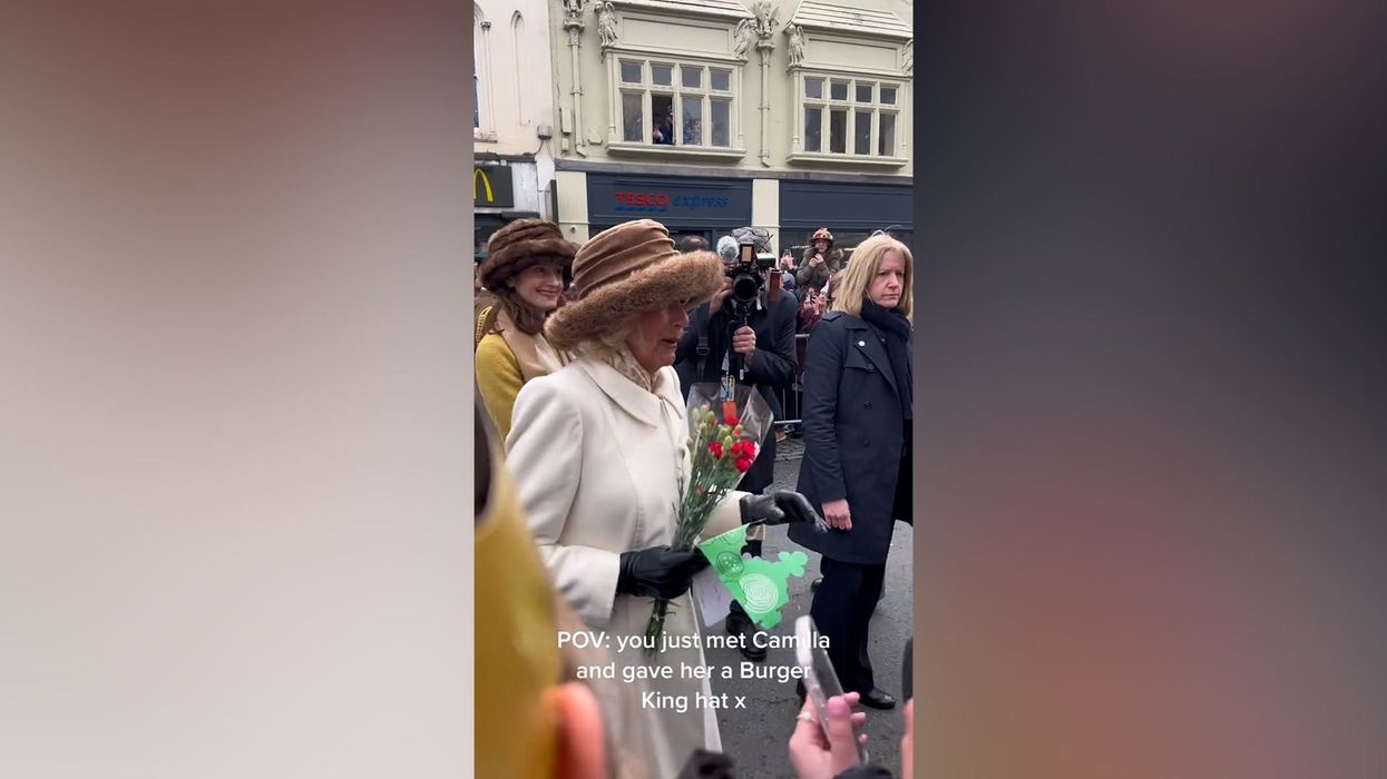 Queen Consort has best reaction to being handed Burger King crown on public visit