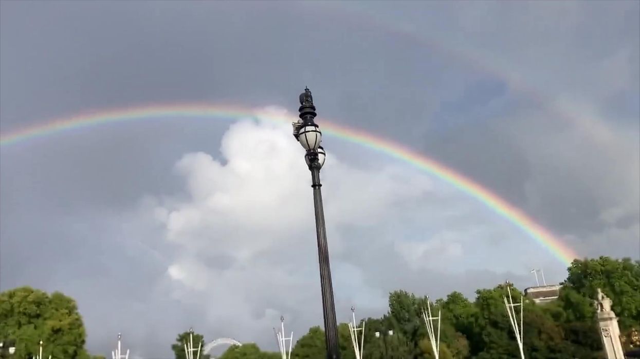 A double-rainbow appeared above London ahead of Queen Elizabeth II's death