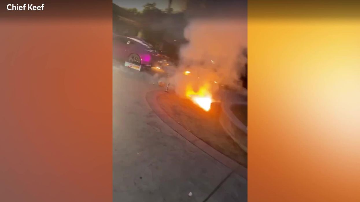 Chief Keef almost blows up house with dramatic 4 July firework fail