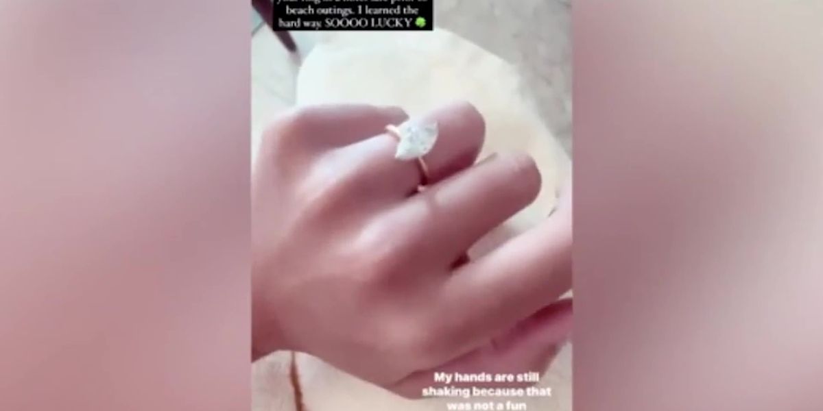 Reality TV star left shaking after 'losing' priceless engagement ring on the beach