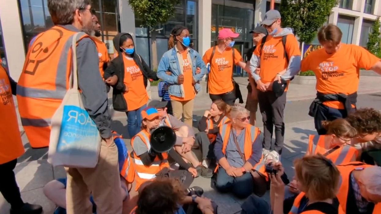 'Just Stop P****** Everyone Off' group block Just Stop Oil march through London