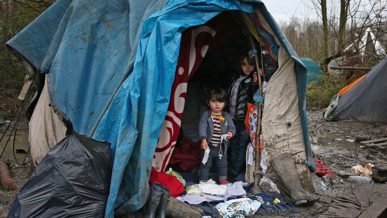 Refugee children on January 6, 2016 in Dunkirk, France Carl Court/Getty Images
