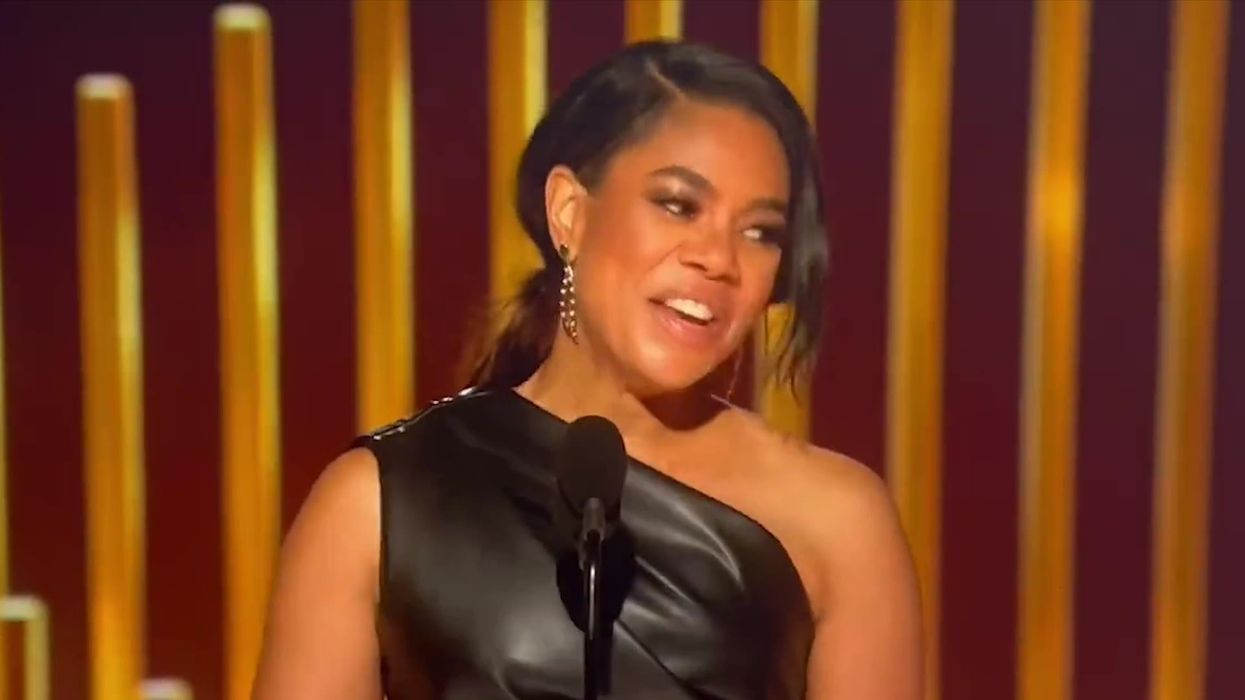 People aren't sure whether to laugh at Regina Hall's joke about LA floods during Golden Globes