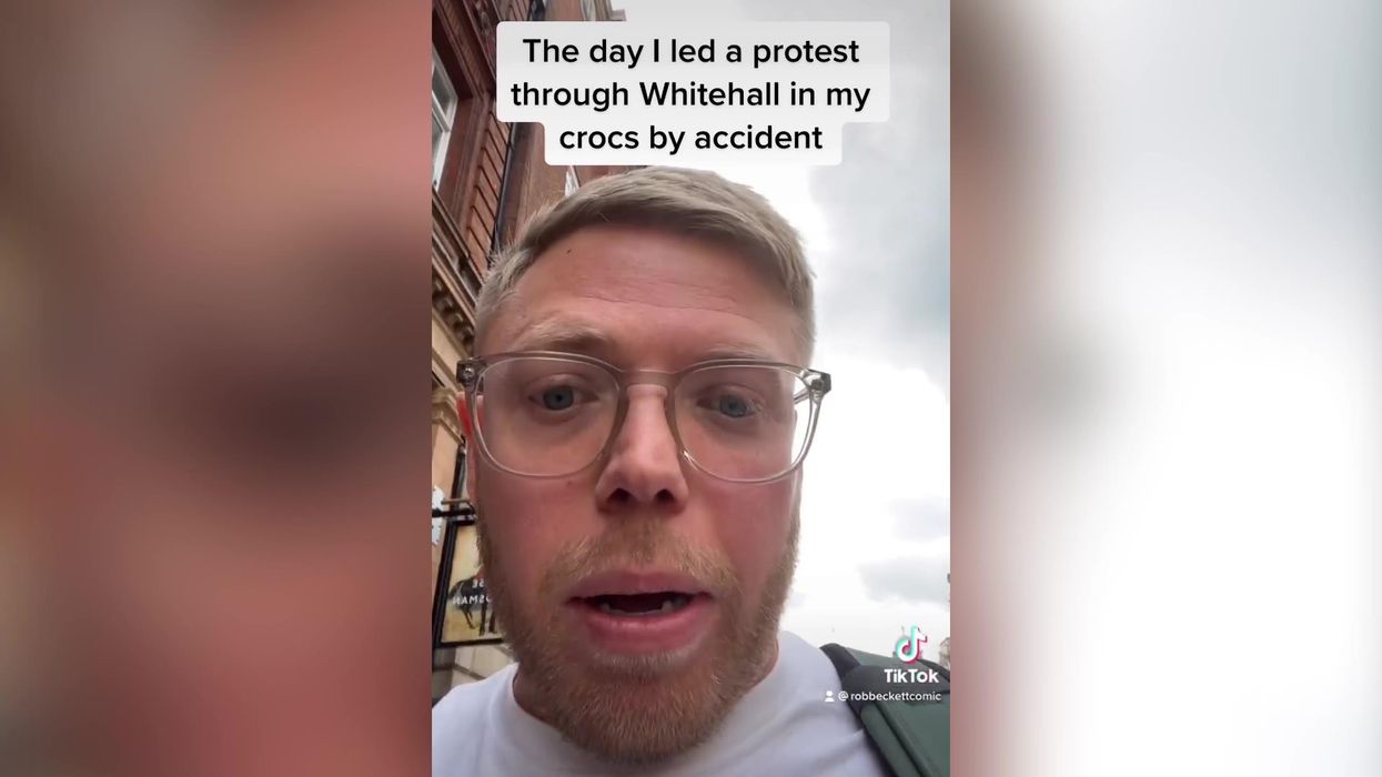 Stand-up comic has beer can thrown at her by Trump fan - and handles it in style