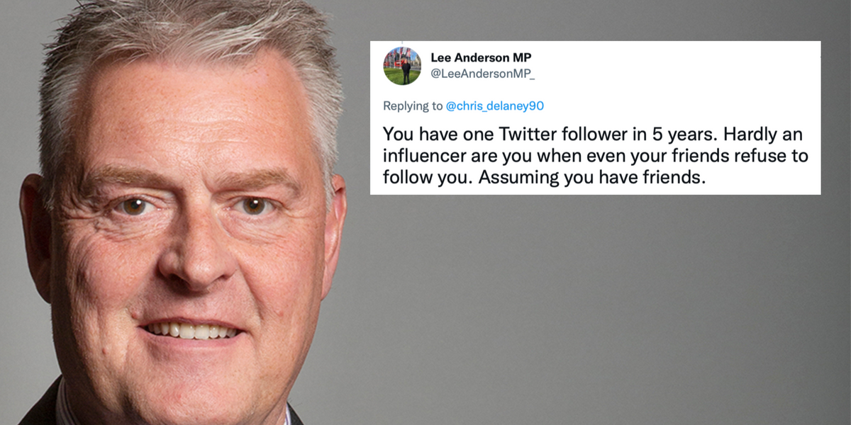 Tory MP Lee Anderson becomes the next Nadine Dorries with one Twitter  mistake | indy100