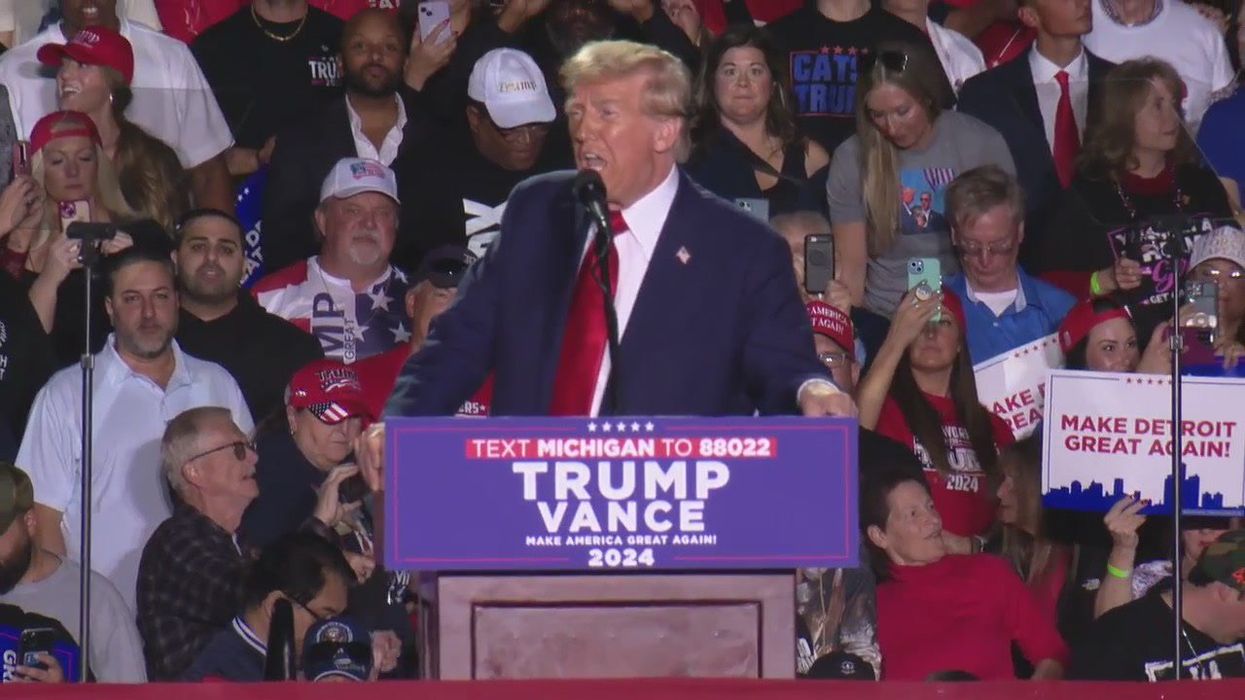 Donald Trump tries to get more people voting - by attacking ‘fat husbands’ at Michigan rally