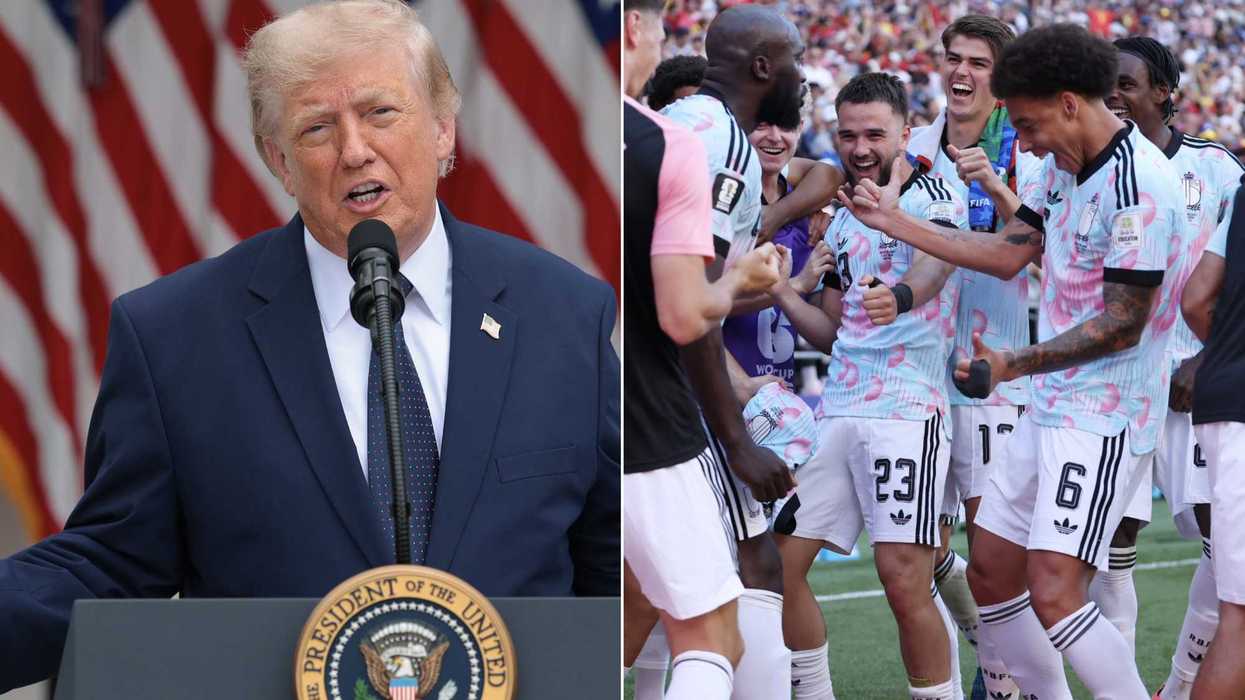 Watch moment Belgium players troll Donald Trump with brilliant goal celebration