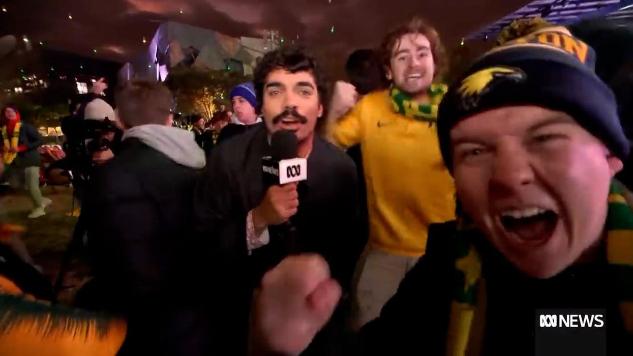 Reporter has incredible live reaction to Australia qualifying for World Cup
