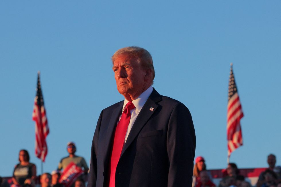 Republican presidential nominee and former U.S. president Donald Trump attends a rally at the site of the July assassination attempt against him, in Butler, Pennsylvania, U.S., October 5, 2024