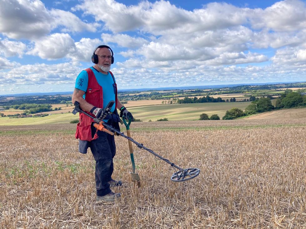 Retired builder Paul Capewell had been visiting the same field in Little Gransden, Cambridgeshire with his metal detector for more than 20 years before making the find. (Paul Capewell/ PA)