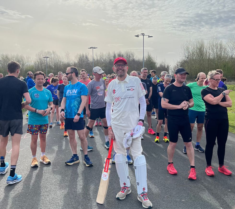 Widower gearing up for six running events in six months in cricket attire