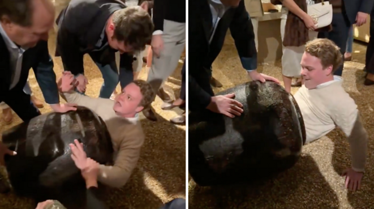 Man has to be rescued after getting stuck in a vase at party