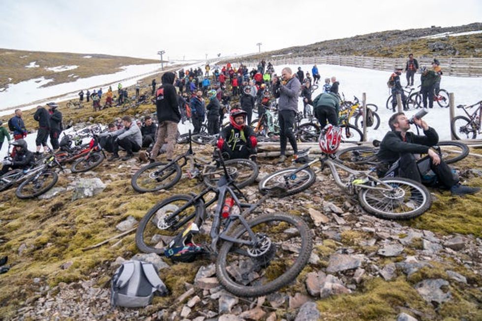 Riders waiting to take part in Macavalanche 2022