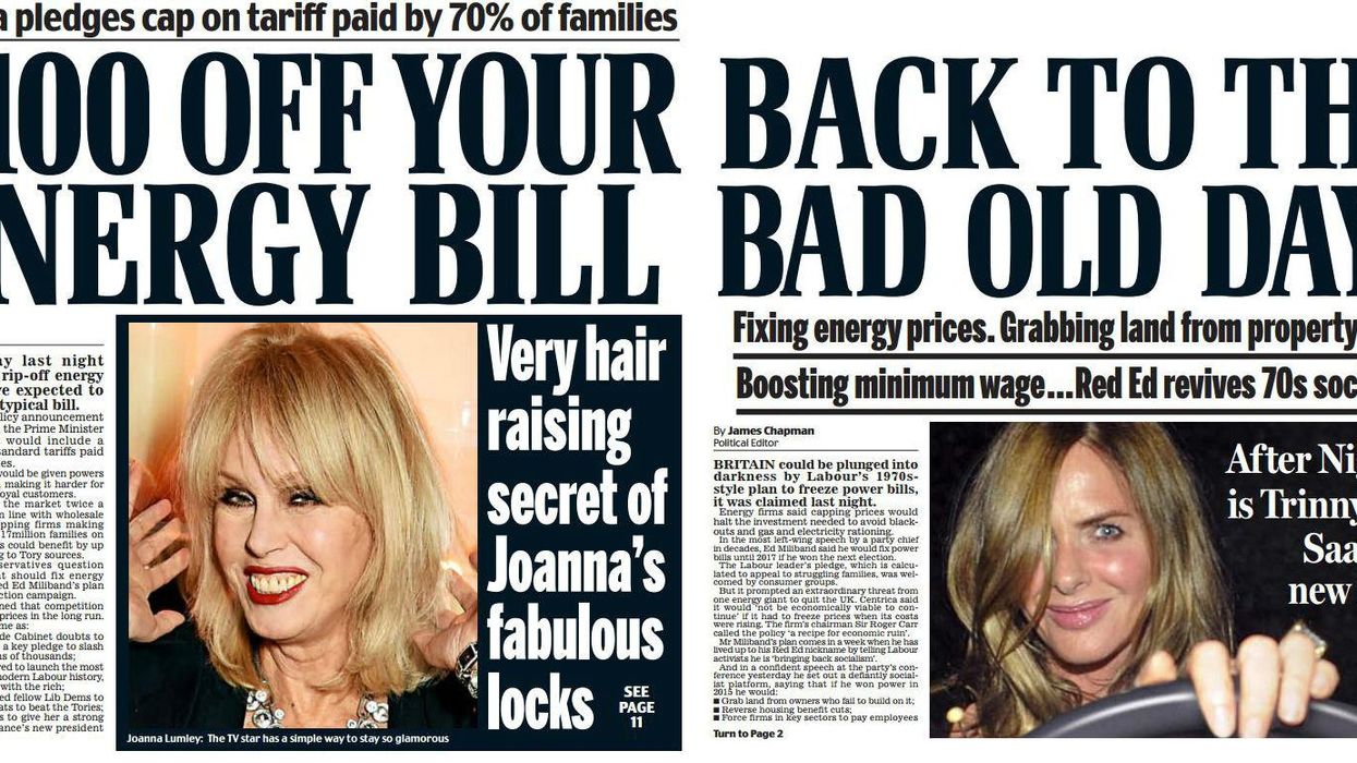 right: Daily Mail front page 9 June 2016, left: Daily Mail front page September 24 2013. Picture: