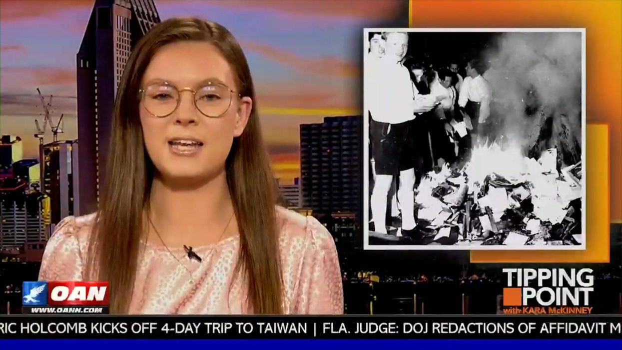 Right-wing US news network uses Nazi imagery to justify banning books in schools