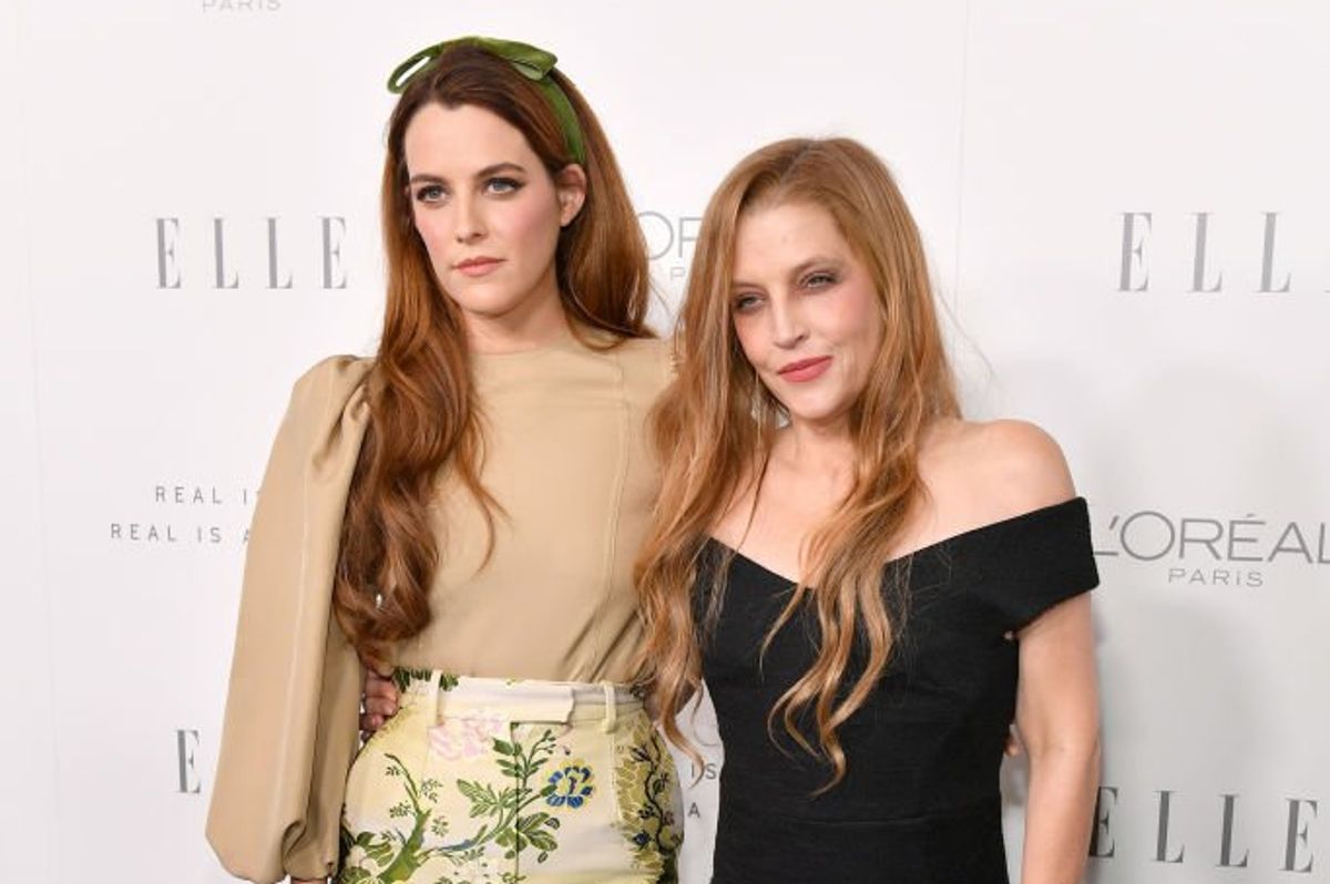 Riley Keough (left) and Lisa Marie Presley attend ELLE's 24th Annual Women in Hollywood Celebration on October 16, 2017