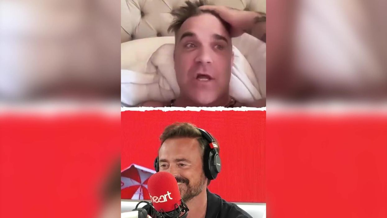 Robbie Williams dials into radio interview naked in bizarre video