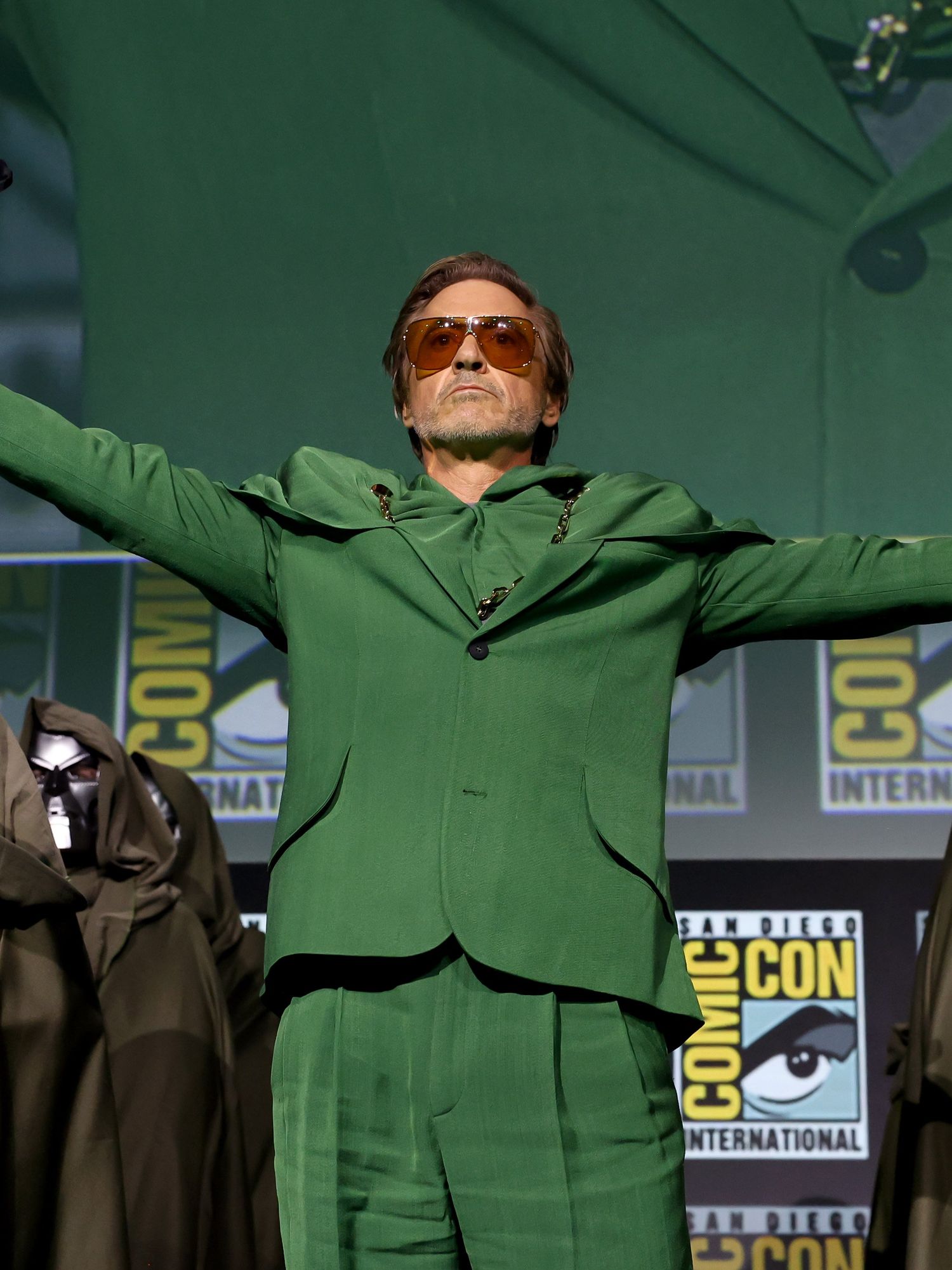 Robert Downey Jr is unveiled as Doctor Doom at San Diego Comic Con