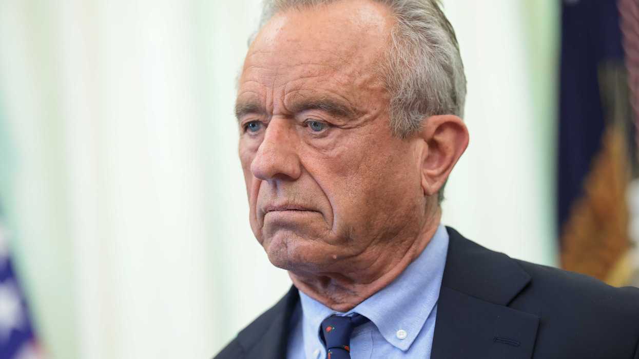 Robert F. Kennedy Jr, a white man with short white hair, in the Oval Office.