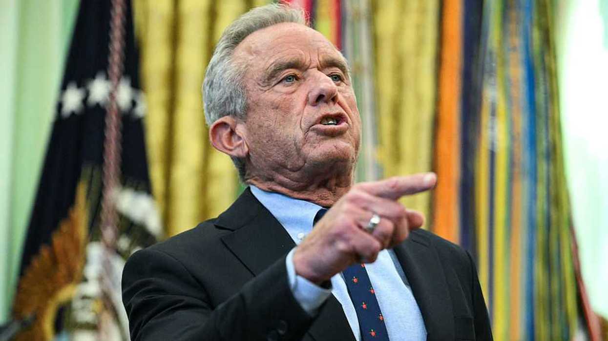 Robert F Kennedy Jr talking in the Oval Office.
