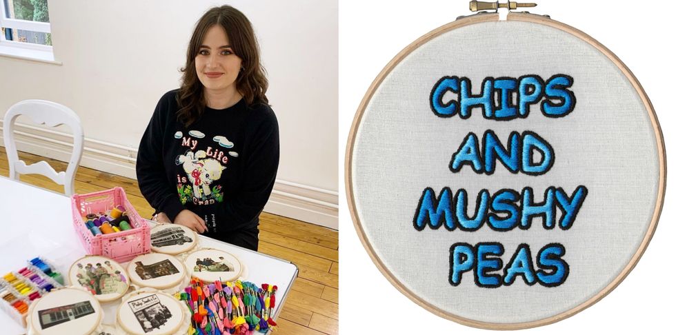 Artist celebrates Yorkshire identity with stitch tribute to favourite ‘chippy’