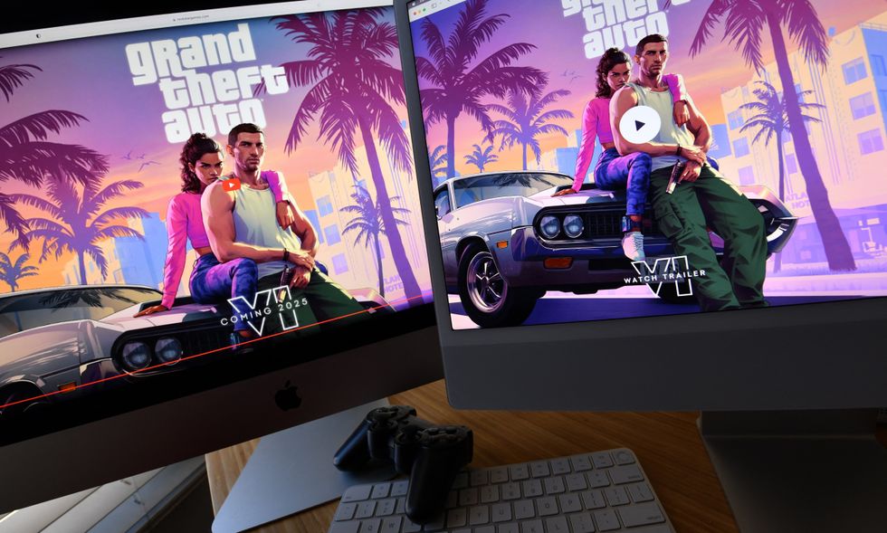 Rockstar Games' GTA 6 trailer played on computer screens