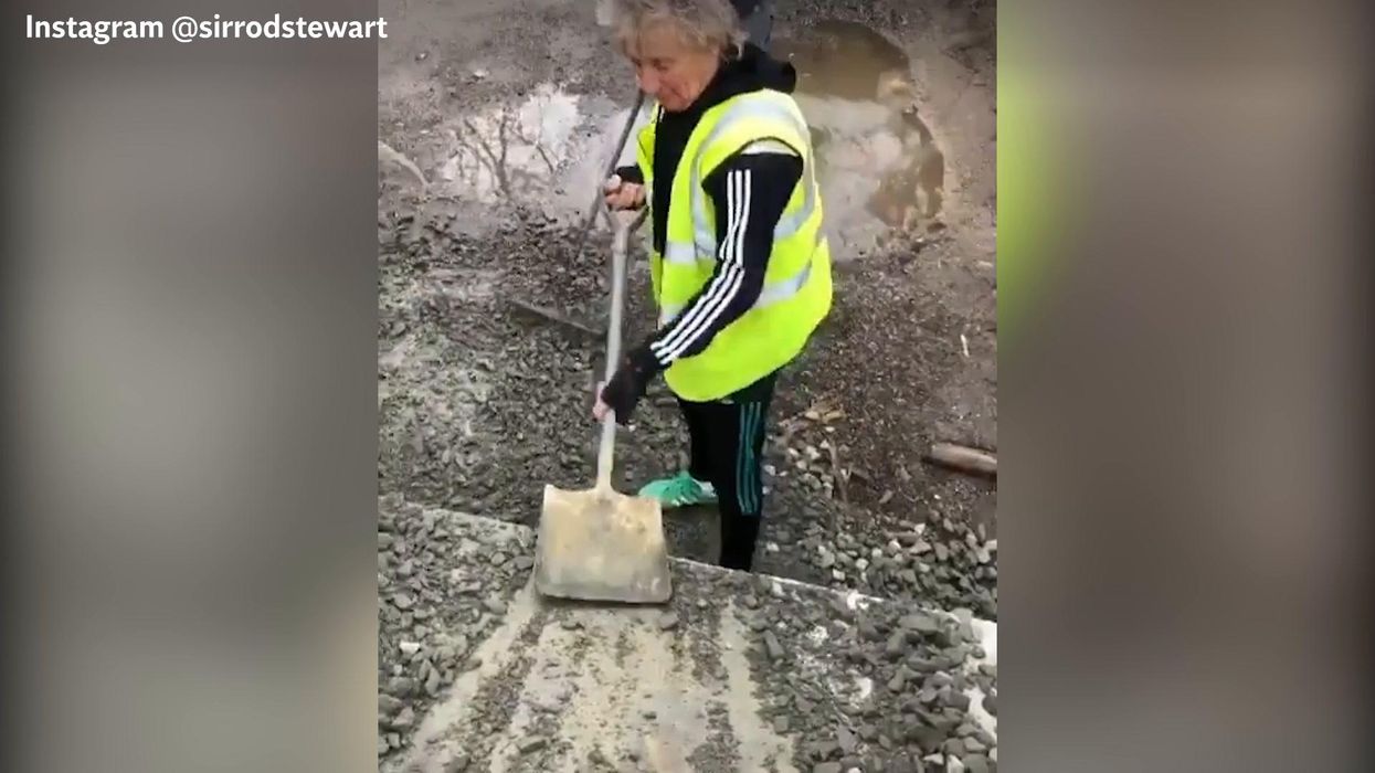 Sir Rod Stewart fills in potholes near his home as ‘no-one else can be bothered’