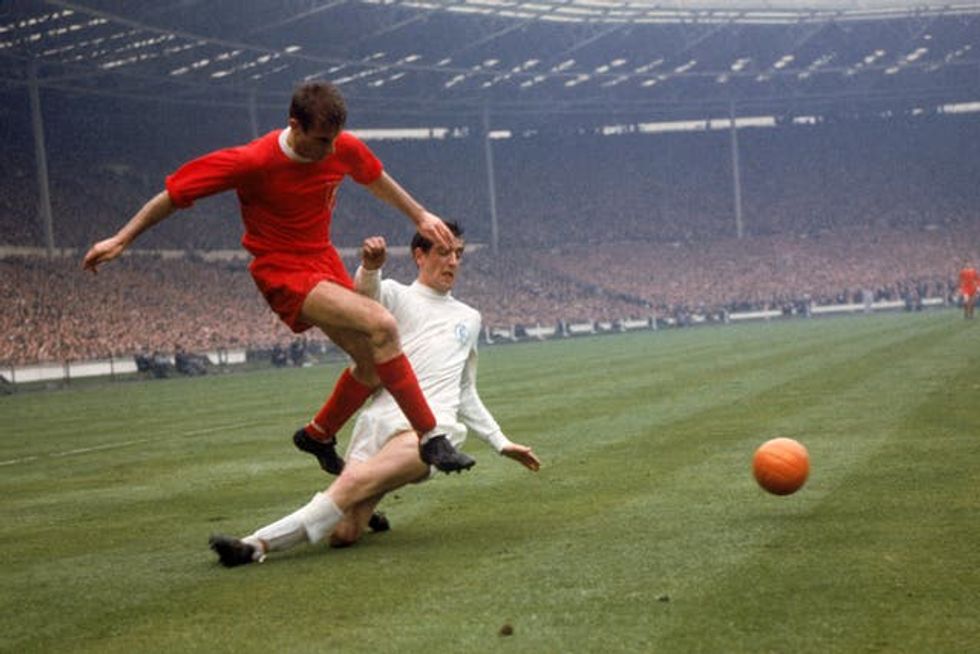 Roger Hunt in action for Liverpool