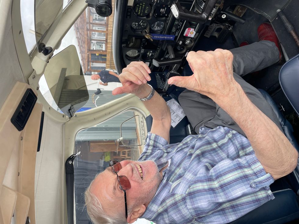 Care home resident, 82, lives lifelong dream of flying a plane