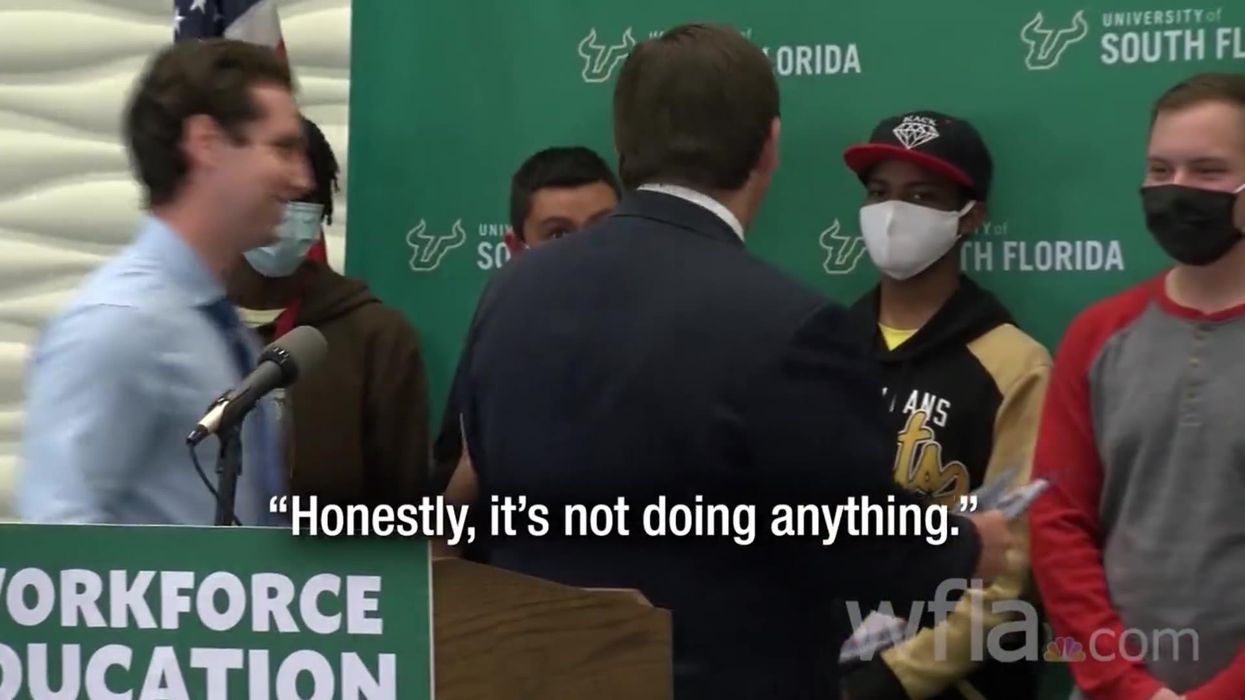 Ron DeSantis mocked for getting mad at high school kids for wearing masks