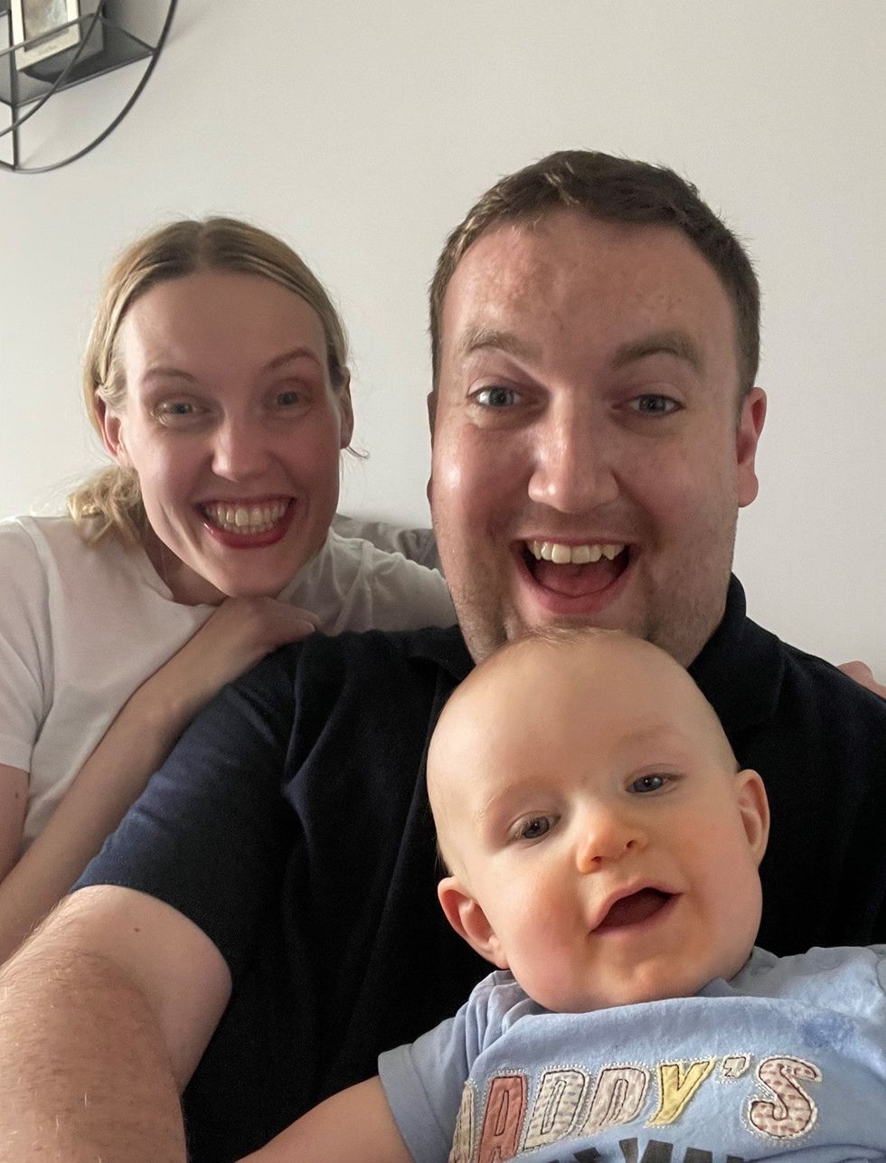 Ross Peters was able to witness the birth of his first child thanks to a heart transplant (Handout/PA)