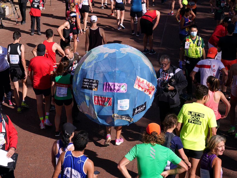 Runners donned weird and wonderful outfits (Yui Mok/PA)