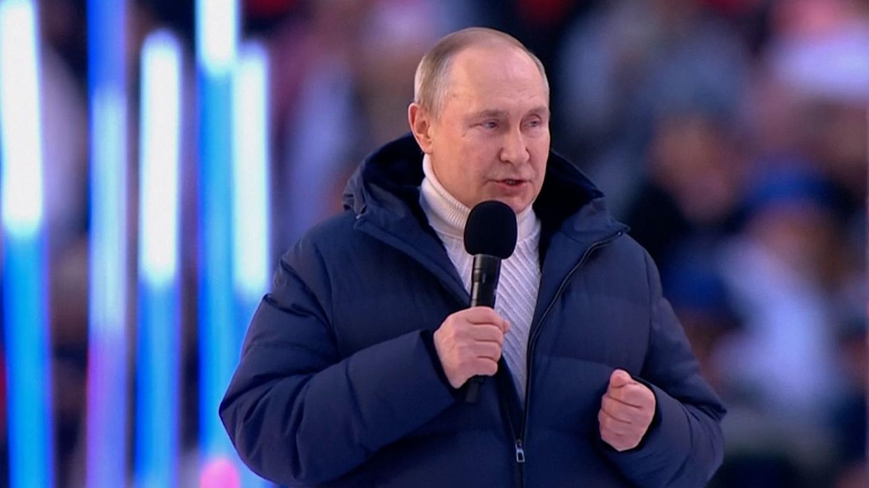 Five of the strangest things that happened at Putin's pro-war rally in Moscow
