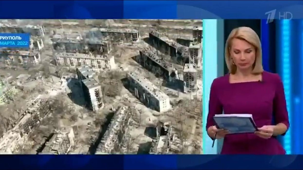 Russian state TV appears to blame Ukrainians for Mariupol devastation