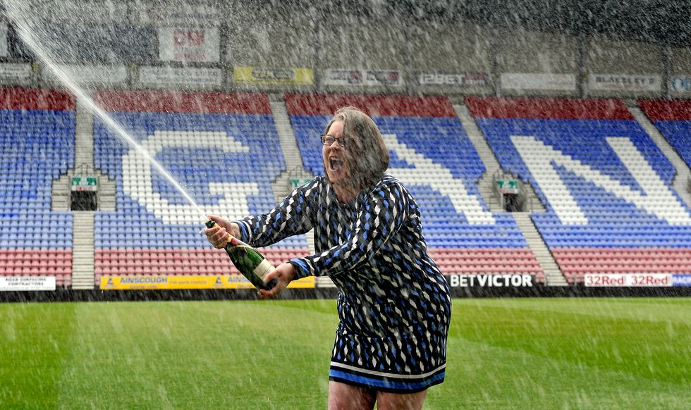 Ruth Breen after winning \u00a31 million on EuroMillions in 2014 (The National Lottery/PA)