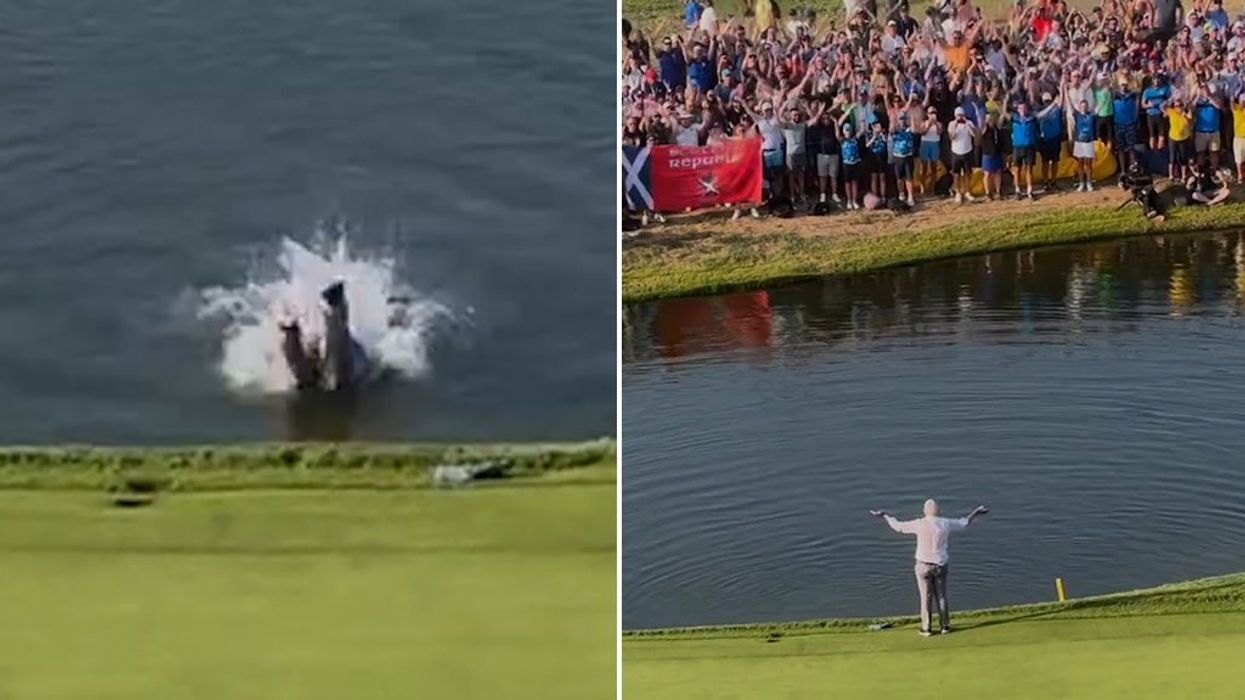 'Colonel Sanders' jumps into lake at Ryder Cup - and crowd reacts perfectly