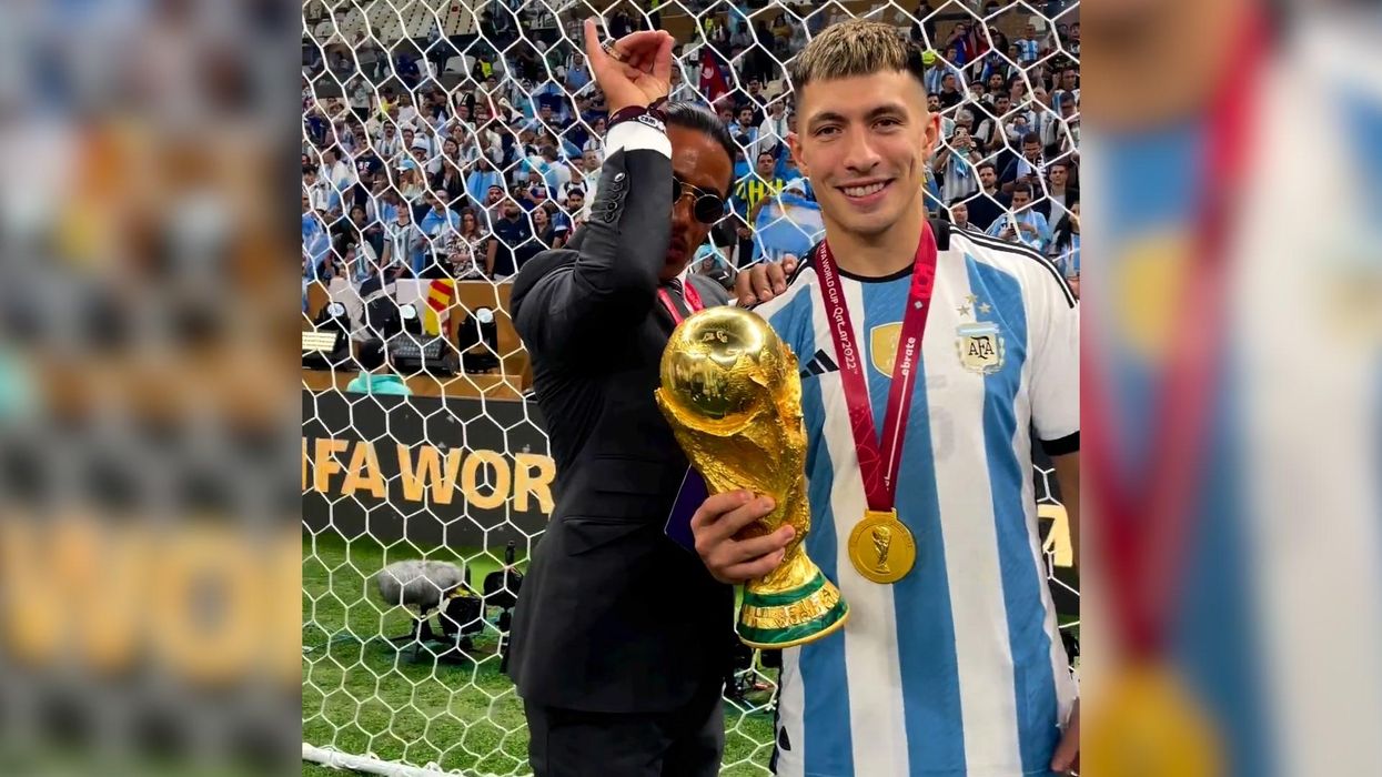 Salt Bae pretends to sprinkle salt on World Cup trophy in most awkward moment of tournament