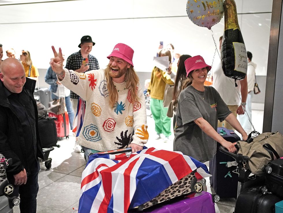 Sam Ryder feels ‘fantastic’ as he arrives in UK after Eurovision triumph