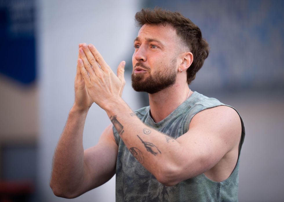 Sam Thompson embraces sister as he ends 260-mile run and cycle for Soccer Aid