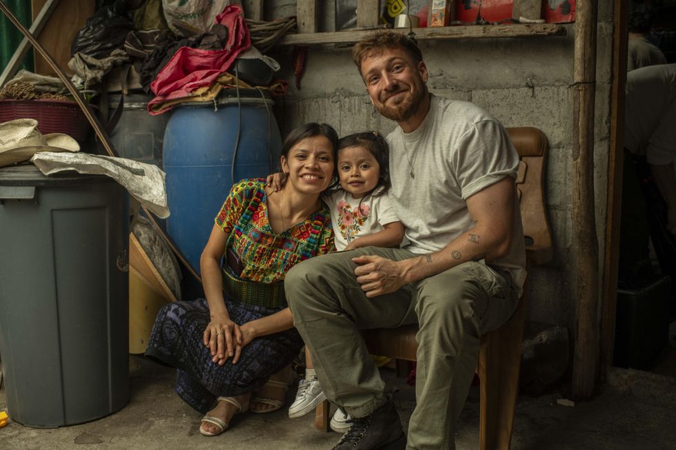 Sam Thompson visits Magda and her daughter Dany, three, in Solola, Guatemala