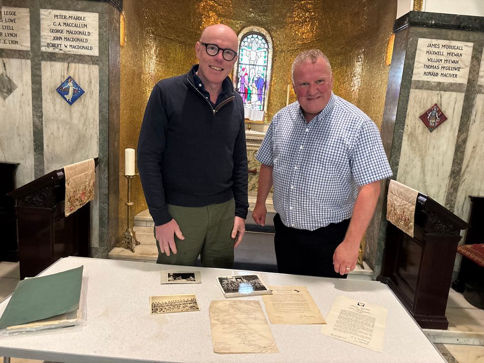 Man reunited with father’s wartime documents found hidden in desk drawer